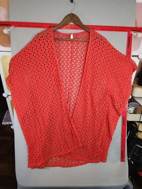 leshop Coral Knit Beach Coverup